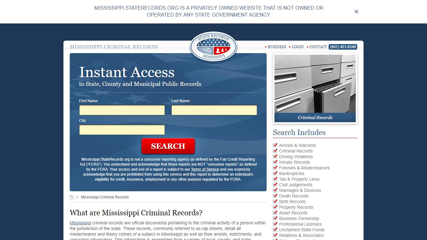 Mississippi Criminal Records | StateRecords.org